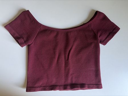 Damen Crop Top bordeaux Grösse XS Fizzen