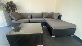Lounge-Garnitur aus Polyrattan