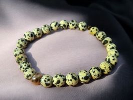 Armband Dalmatiner-Jaspis & Kupferperle