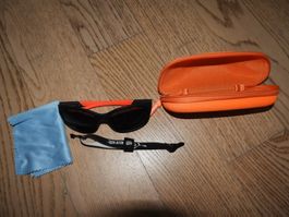 Sonnenbrille Cebe schwarz orange gebraucht mit Etui