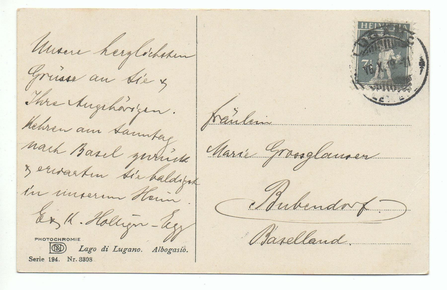 Cartoline postali: bei LUGANO Albogasio – Usato da Jona venduto da philajona 1