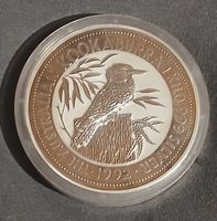 Rarität 1992: 1 Kilo Silber Kookaburra Perth Mint 999 ab 1.-