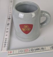mini Hürlimann Krug mit Wappen, hellgrau, Sammlerstück, Top!