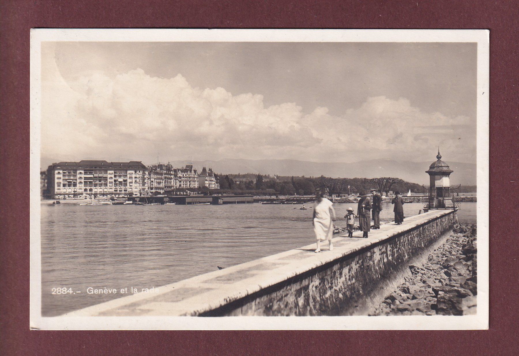 Ansichtskarten: GENEVE - La jetée - 1927 – Gebraucht aus Pully von nicecards