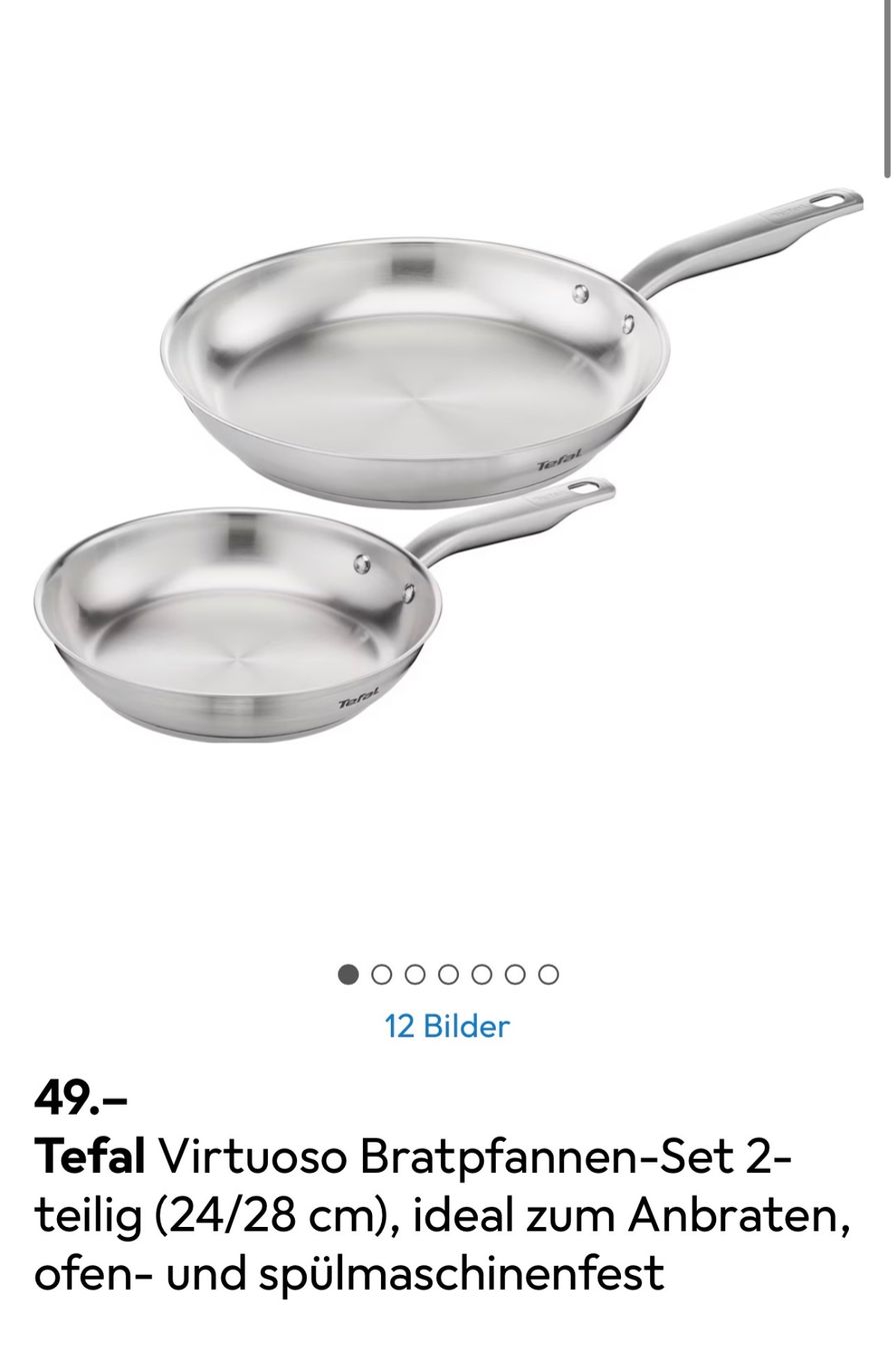 Tefal Poêles: Edelstahl Bratpfannen – D'occasion à Winterthur par mmsh