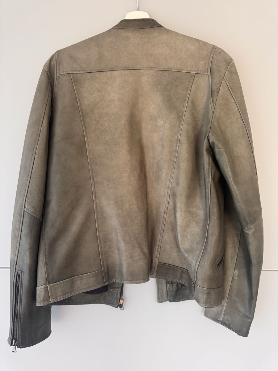 Giacche: David Naman Green Leather Jacket – Usato da Mendrisio venduto da and_9tf8 1