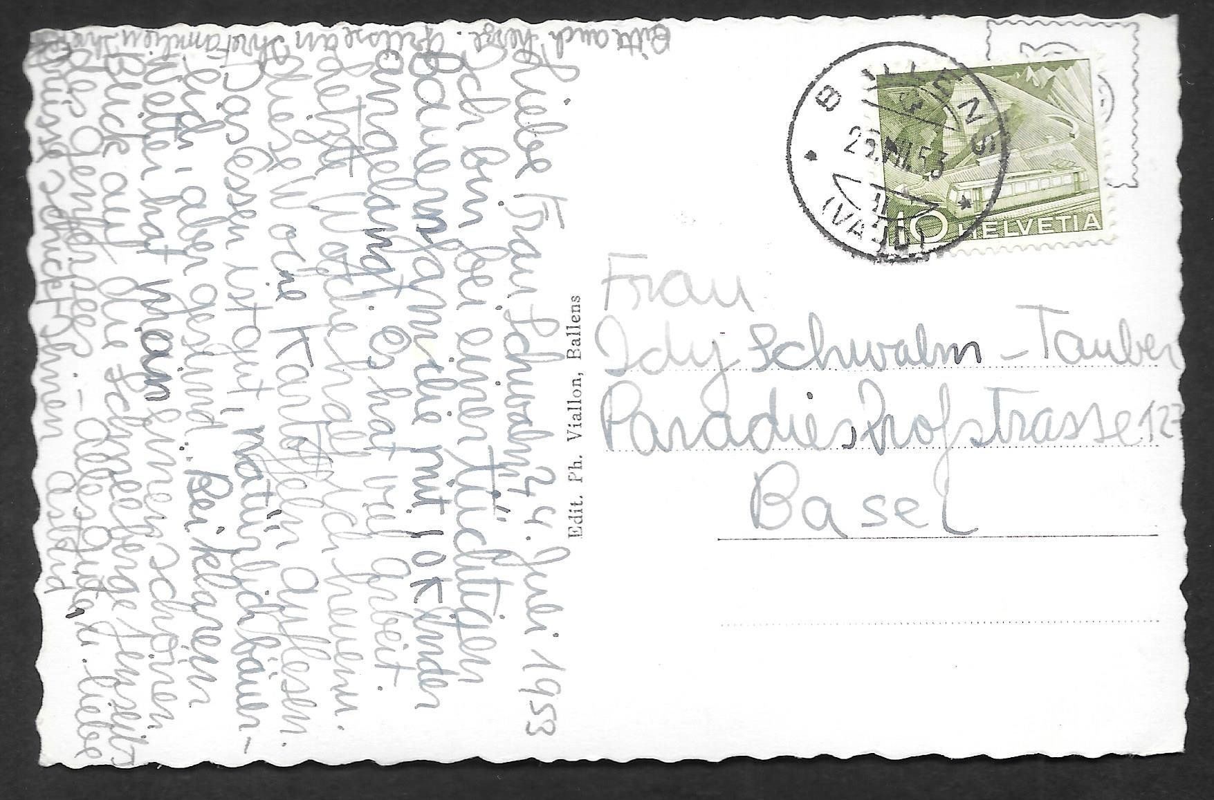 Cartoline postali: Ballens Dorfansicht mit Jura – Usato da Olten venduto da clotaldi 1