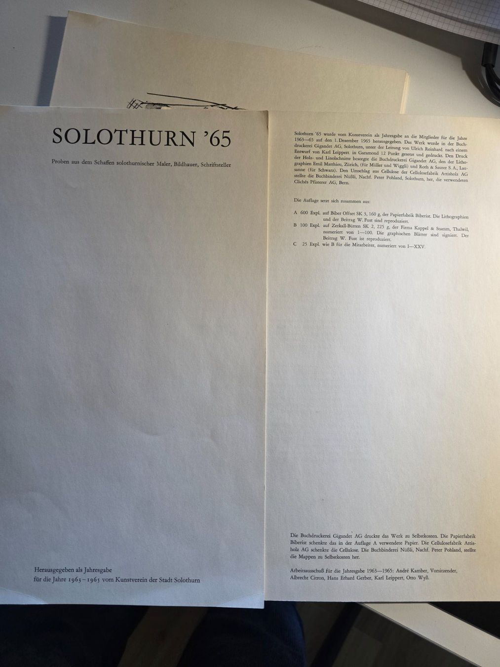 Libri: Solothurn '65 - Schaffen solothurnischer Künstler - Mappe – Usato da Walterswil BE venduto da Lonitti 9