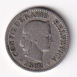 Tutti le monete: 10 Rappen 1882 rar – Usato da Neuchâtel venduto da karlpierrino
