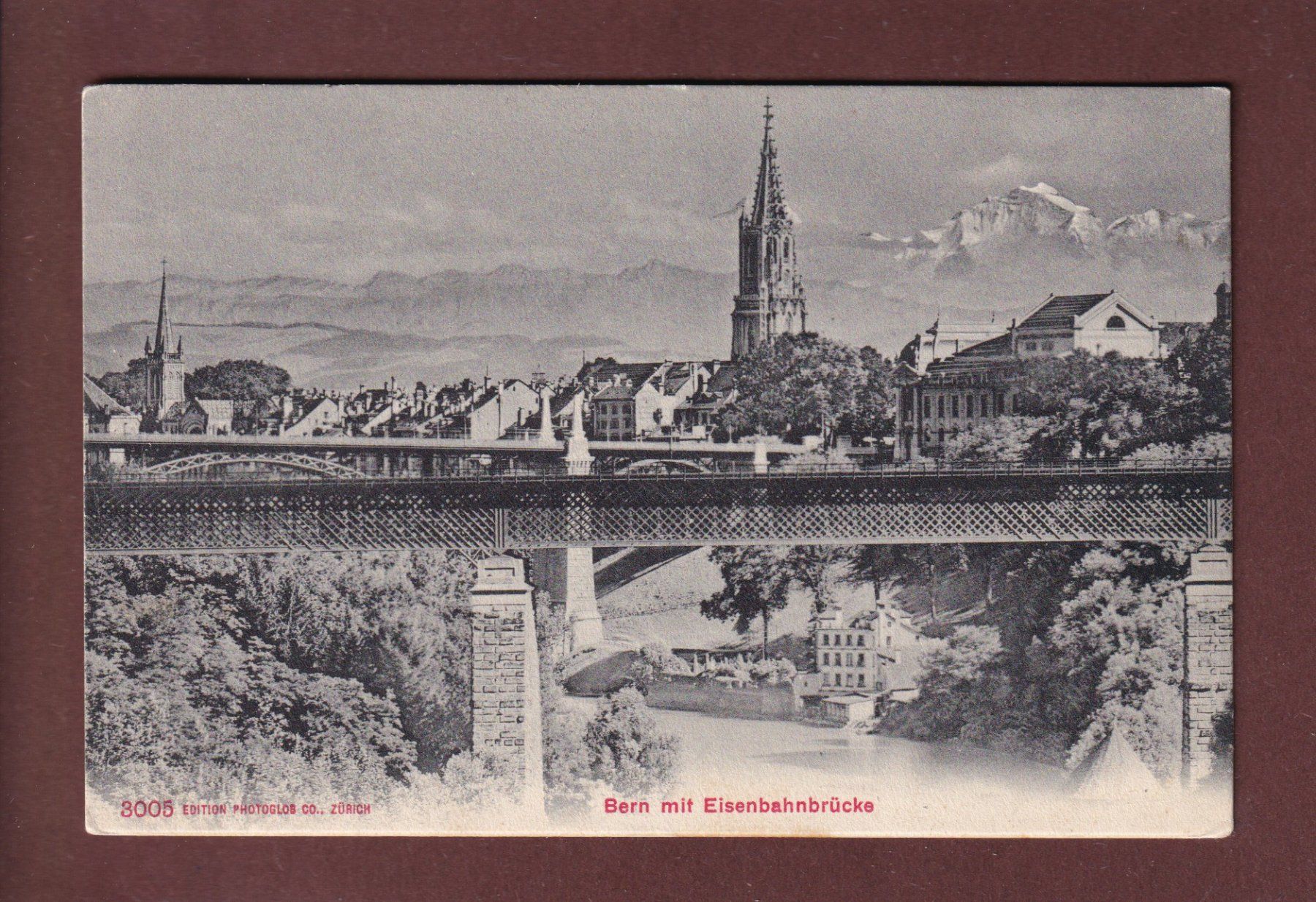 Cartoline postali: BERN - Eisenbahnbrücke – Usato da Pully venduto da nicecards
