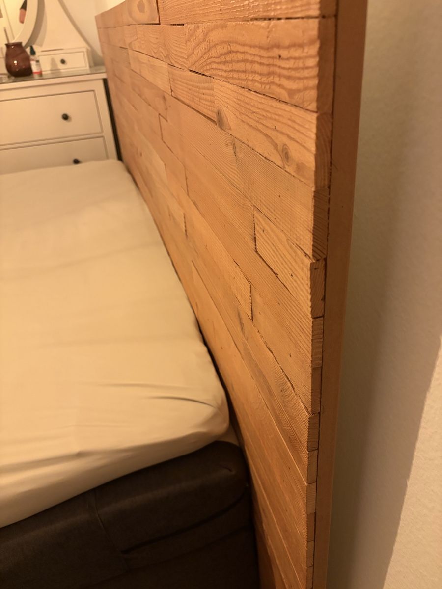 Betten: Boxspringbett mit Holz-Kopfteil  – Gebraucht aus Wila von grml 4