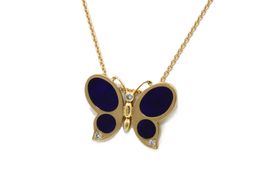 Schmetterling Anhänger 18K Gelbgold & Lapislazuli *S2585