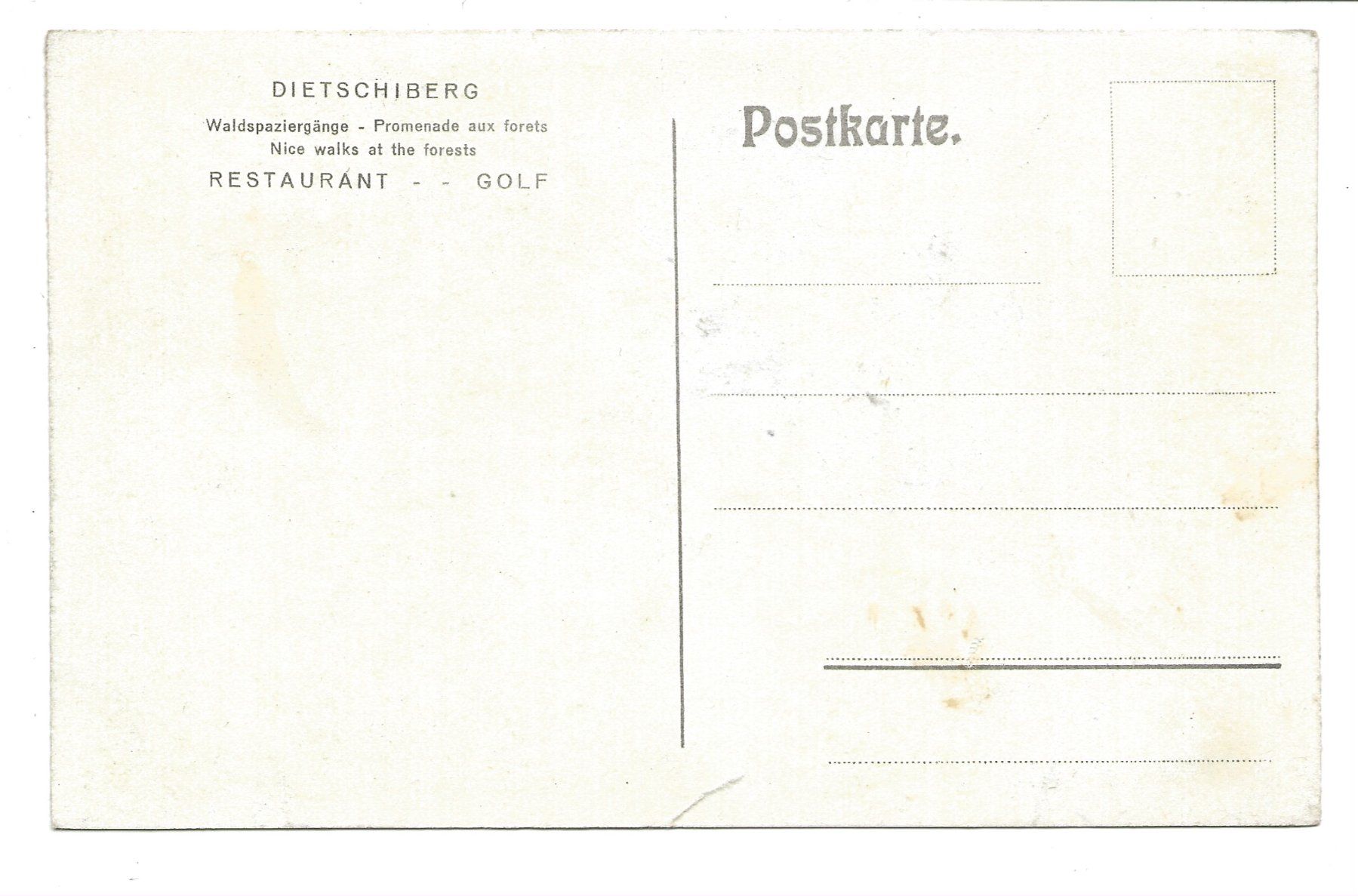 Ansichtskarten: Luzern - Werbeplakat: Dietschiberg - Drahtseilbahn - Golf – Gebraucht aus Engelburg von Cartophil 1
