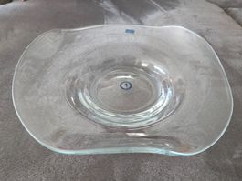Dekorative Glasschale für Apéro oder Dessert, handmade, 35cm