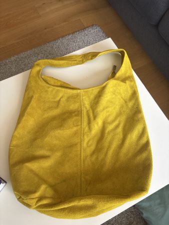 Damen Handtasche safran Wildleder guter Zustand