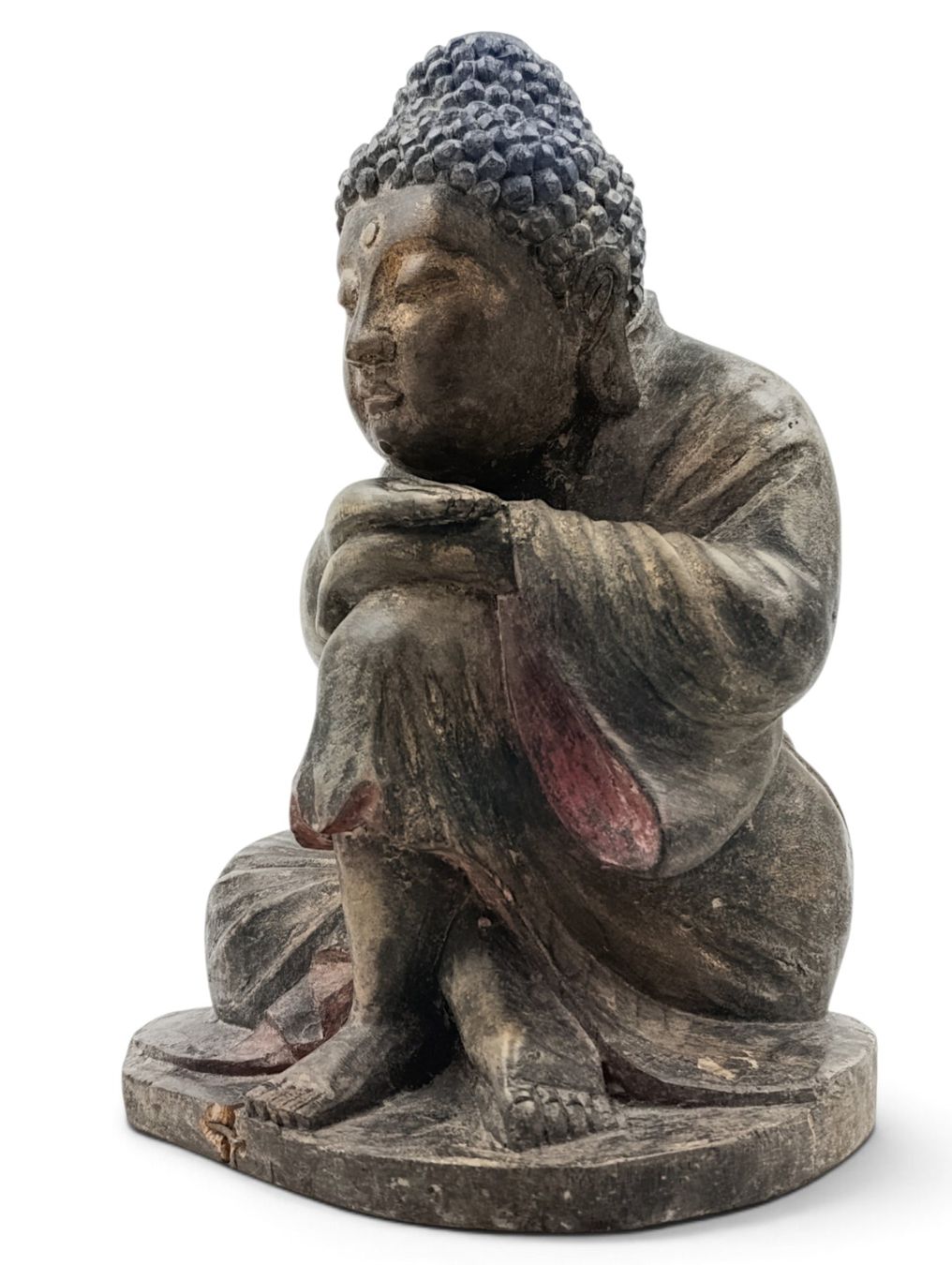 Figuren: Antike Buddha-Statue Holz 19 Jh. – Gebraucht aus Hochfelden von Historium 1