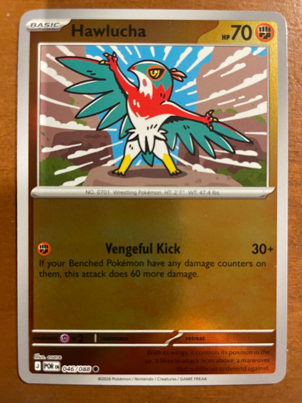 Pokémon Carte collezionabili: Pokemon Hawlucha Reverse (Versand gratis) – Nuovo (secondo la descrizione) da Chur venduto da Angerson