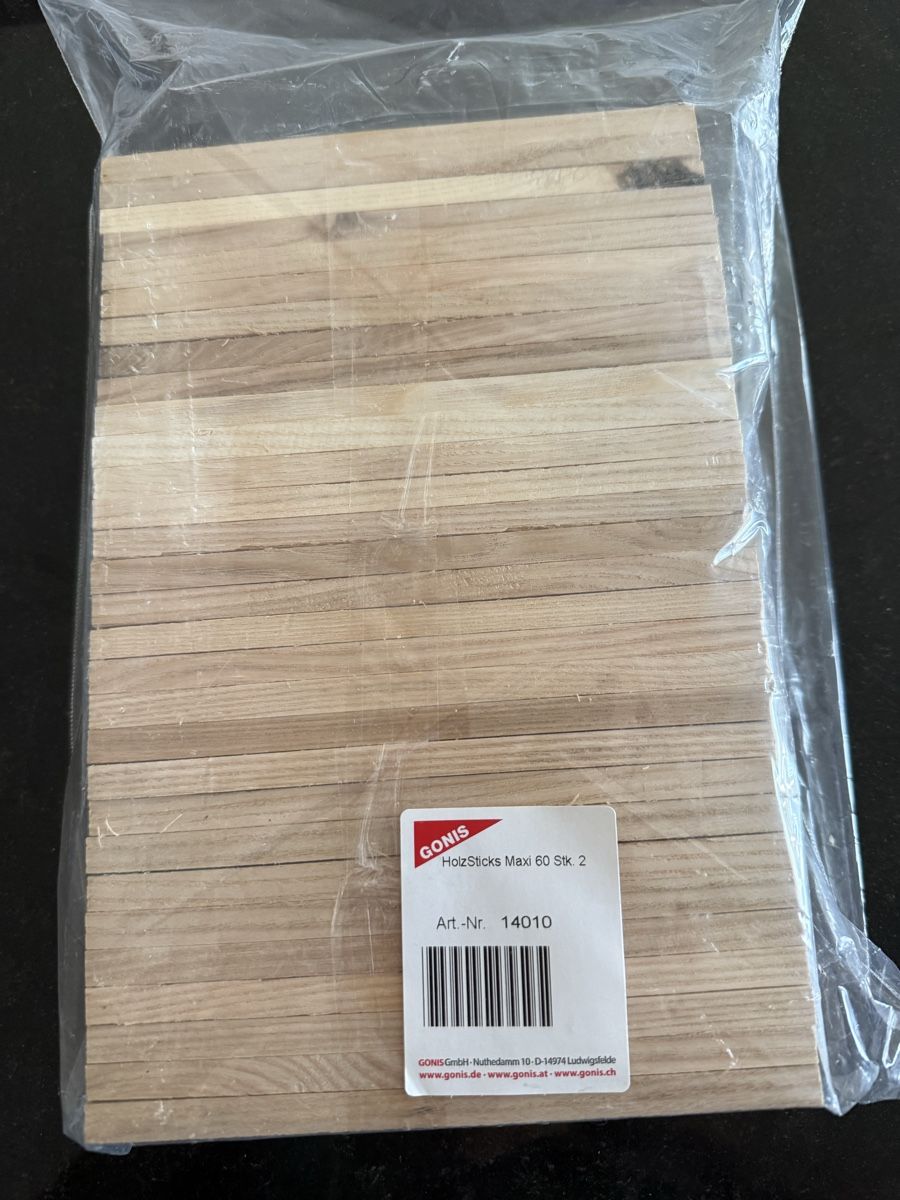 Gonis Bastelsets: Gonis Holzsticks – Neu und originalverpackt aus Schüpfheim von carambas1971