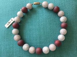 Collier tour de cou perles rosées (neuf)