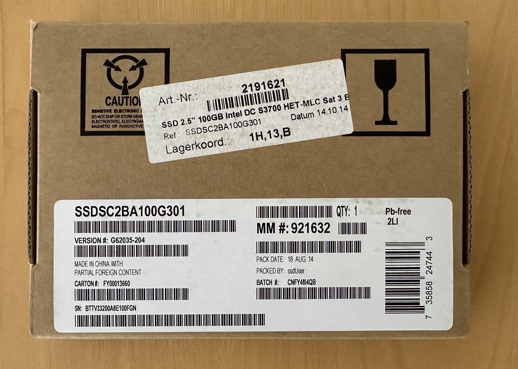 Intel Dischi rigidi: Intel / SSD / DC S3700 / 100 GB / NEU – Nuovo e nell'imballaggio originale da Dielsdorf venduto da Empowered 4