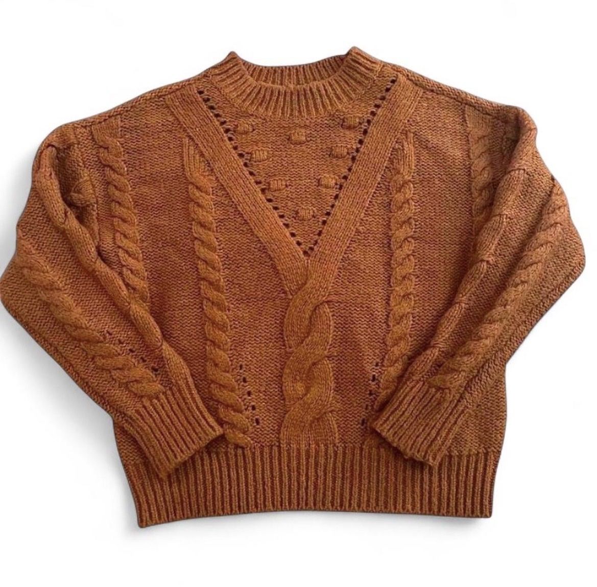 Maglioni & Felpe: Strickpullover Vero Moda braun Zopfmuster Grösse S – Usato da Vaduz venduto da fit2u