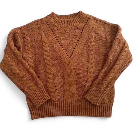 Strickpullover Vero Moda braun Zopfmuster Grösse S
