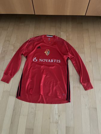 Fussballtrikot FC Basel rot langarm Grösse 8 Adidas