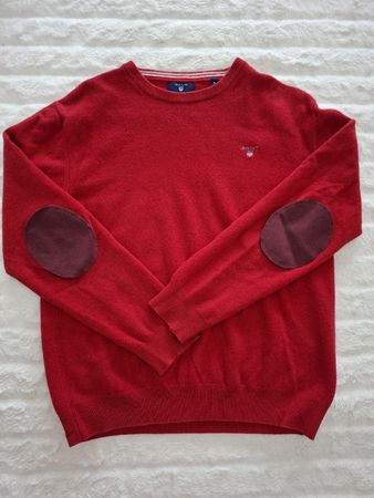Pull GANT rouge bordeaux laine  taille M voir S