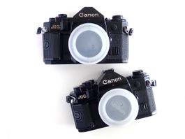 2x Canon A1 Kamera Analog Spiegelreflexkamera Vintage Foto