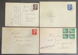 SUISSE: 7 pièces postales, timbres de l'éxpo nationale 1939