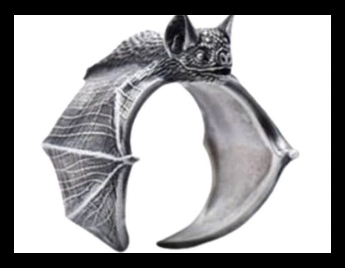 Anelli: Gothic Fledermaus Ring, Halloween – Usato da Luzern venduto da Fledermaus82
