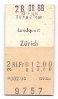 Billette Landquart - Zürich 1988