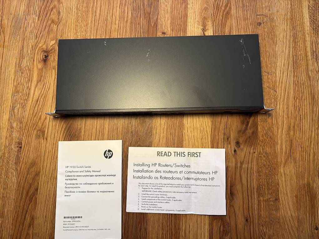 Hubs & Switches: HP 1920-24G Switch 24-Port Gigabit Rack Switch managed – Gebraucht aus Lyss von smar9452 1