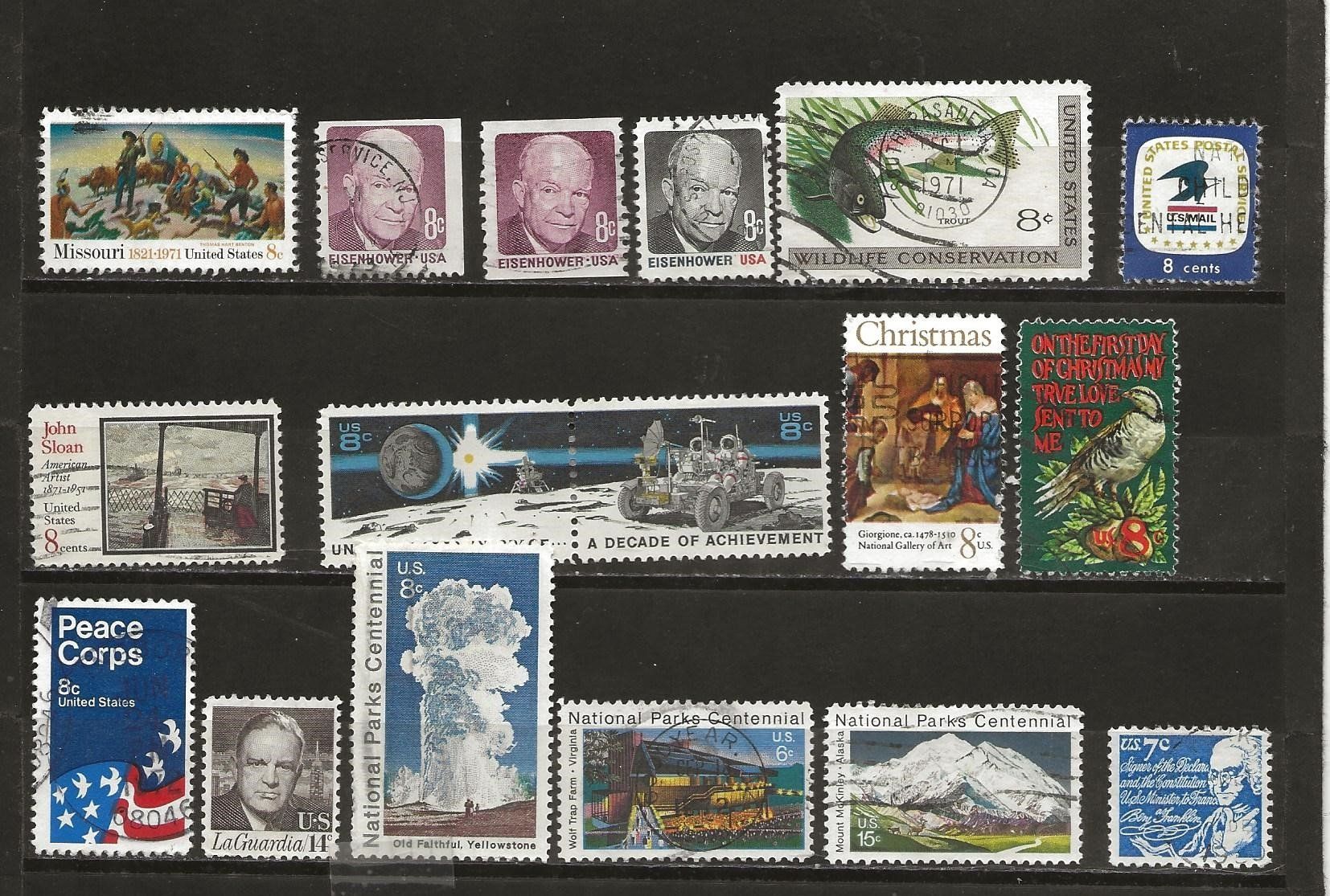 Alle Briefmarken: USA 1968 .... – Gebraucht aus Sion von PierreP01 2