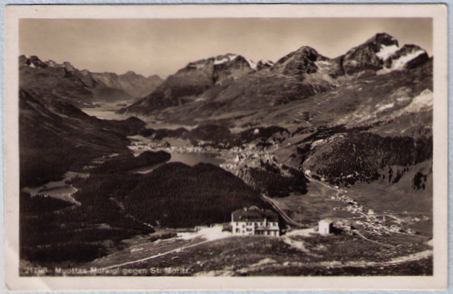 Ansichtskarten: St. Moritz - Muottas Muragl – Gebraucht aus Binningen von Mountainrider