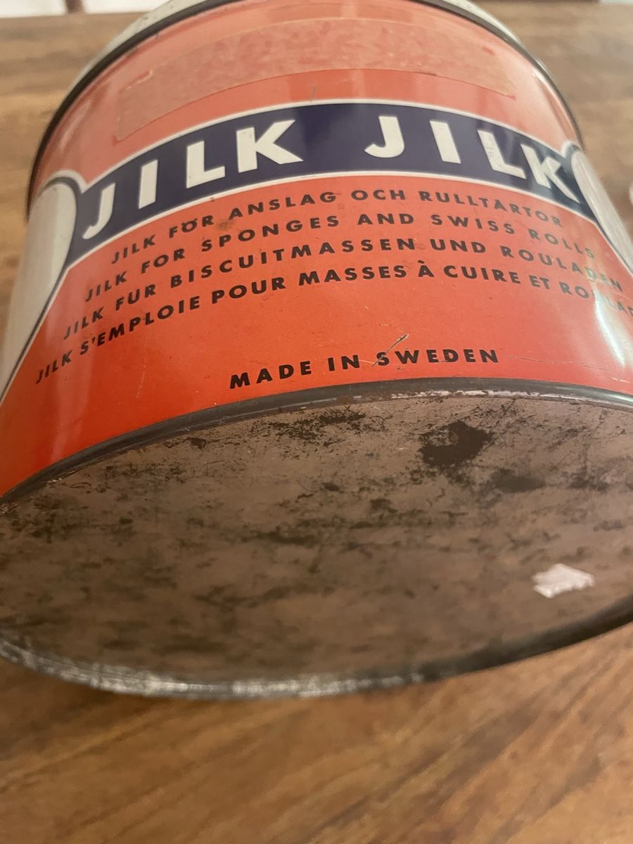 Tutte le decorazioni: Vintage Blechdose "Aromatic Jilk" Schweden – Usato da Zürich venduto da Lenine 2