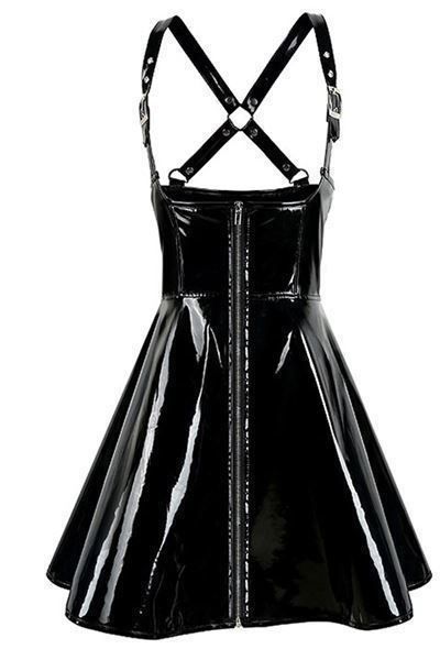 Vestiti: Schwarz PVC Mini Kleid Ouvert – Nuovo e nell'imballaggio originale da Beinwil am See venduto da yourfetishworld