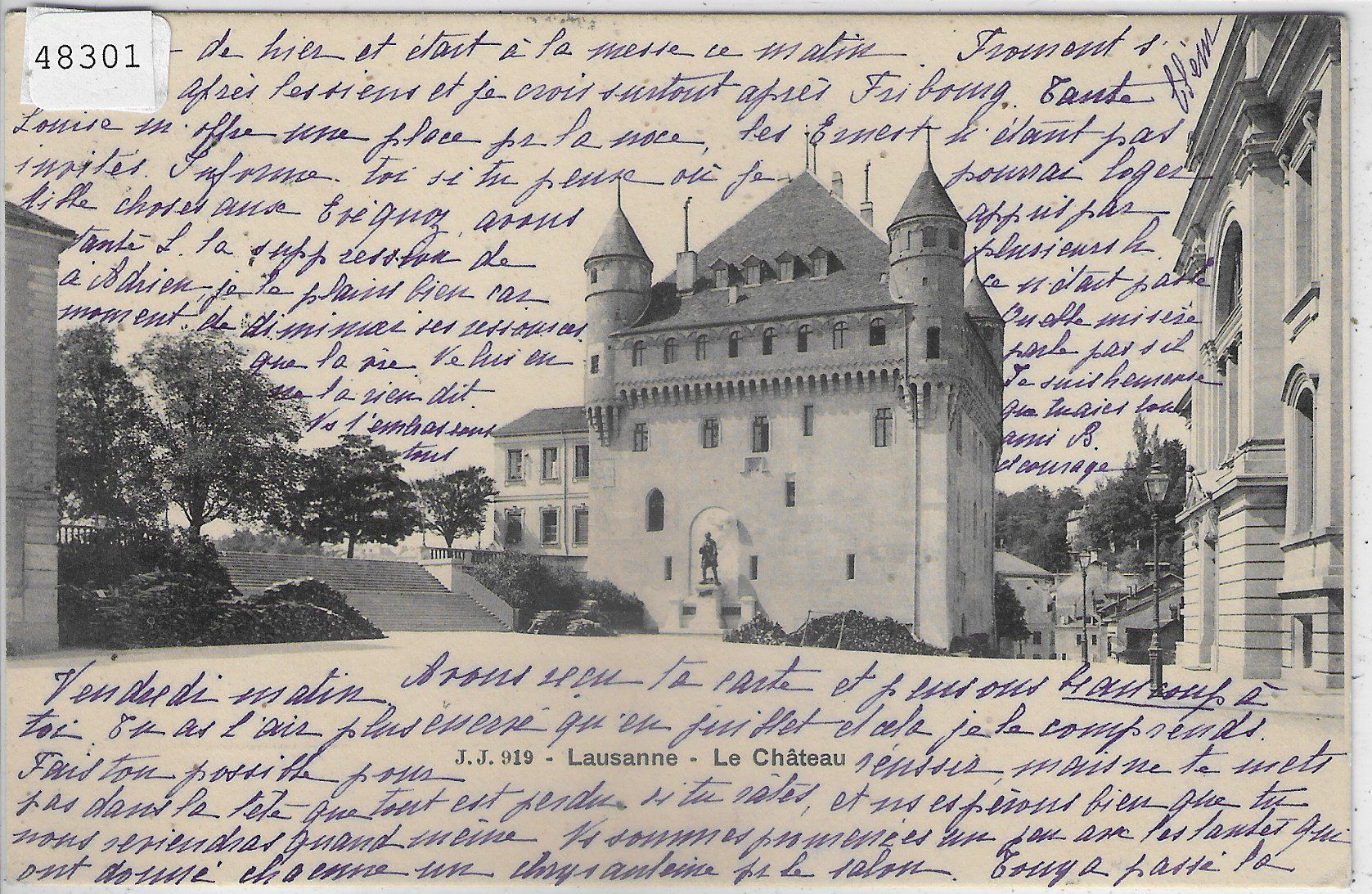Cartoline postali: Lausanne - Le Chateau – Usato da Ettingen venduto da Kartenplanet