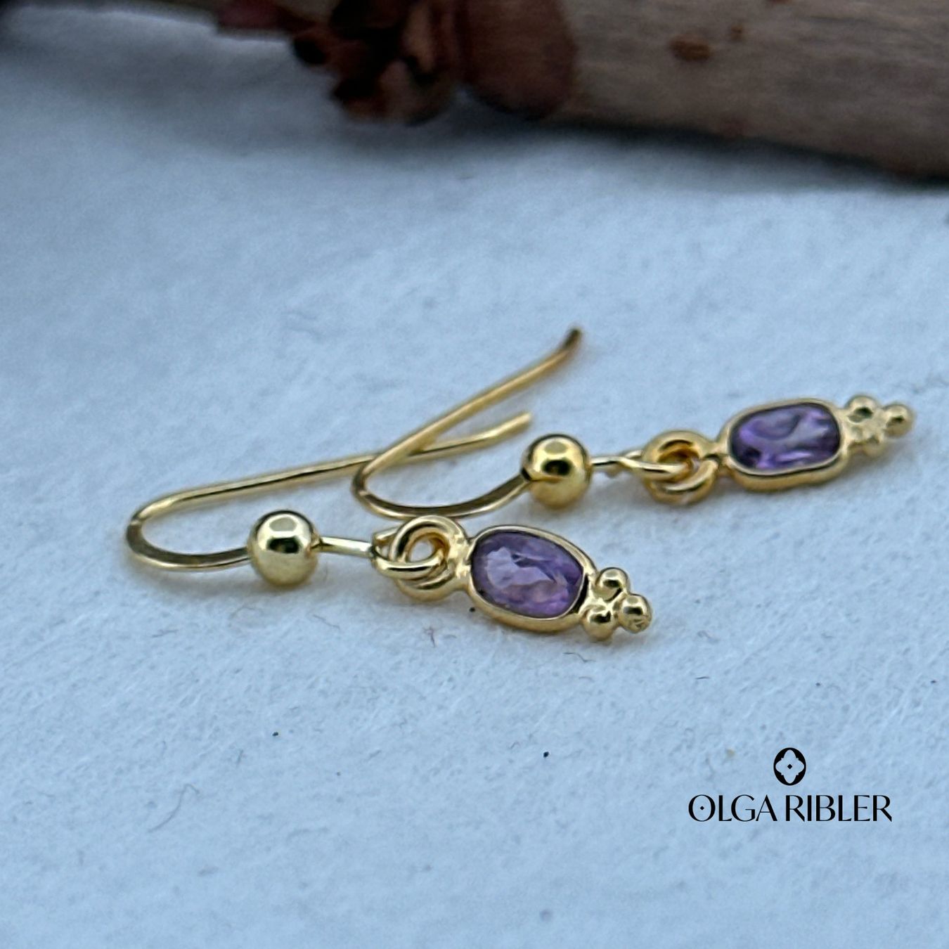 Olga Ribler Orecchini pendenti & Orecchini a lobo: Sterling Silber 925 Ohrringe mit Amethyste – Nuovo (secondo la descrizione) da Luzern venduto da Schmuckoutlet 1