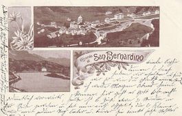 rare Top Litho San Bernardino 2 Bilder Verl.Colombi 1901