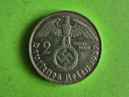 2 Deutsche Reichsmark 1937 - Silber
