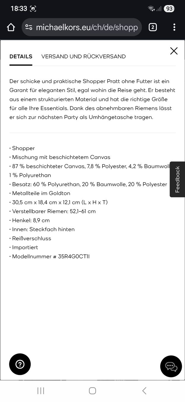 Michael Kors Borse da donna: original Michael Kors Shopper Pratt Small schwarz – Usato da bellinzona venduto da zeus6535 1