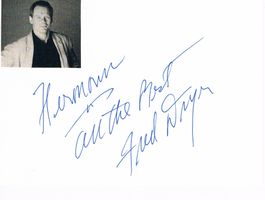 Fred Dryer 1946- Autogramm signiert Karte 10x15cm
