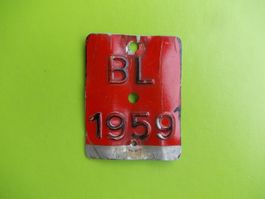 Velonummer / Fahrradnummer BL 1959