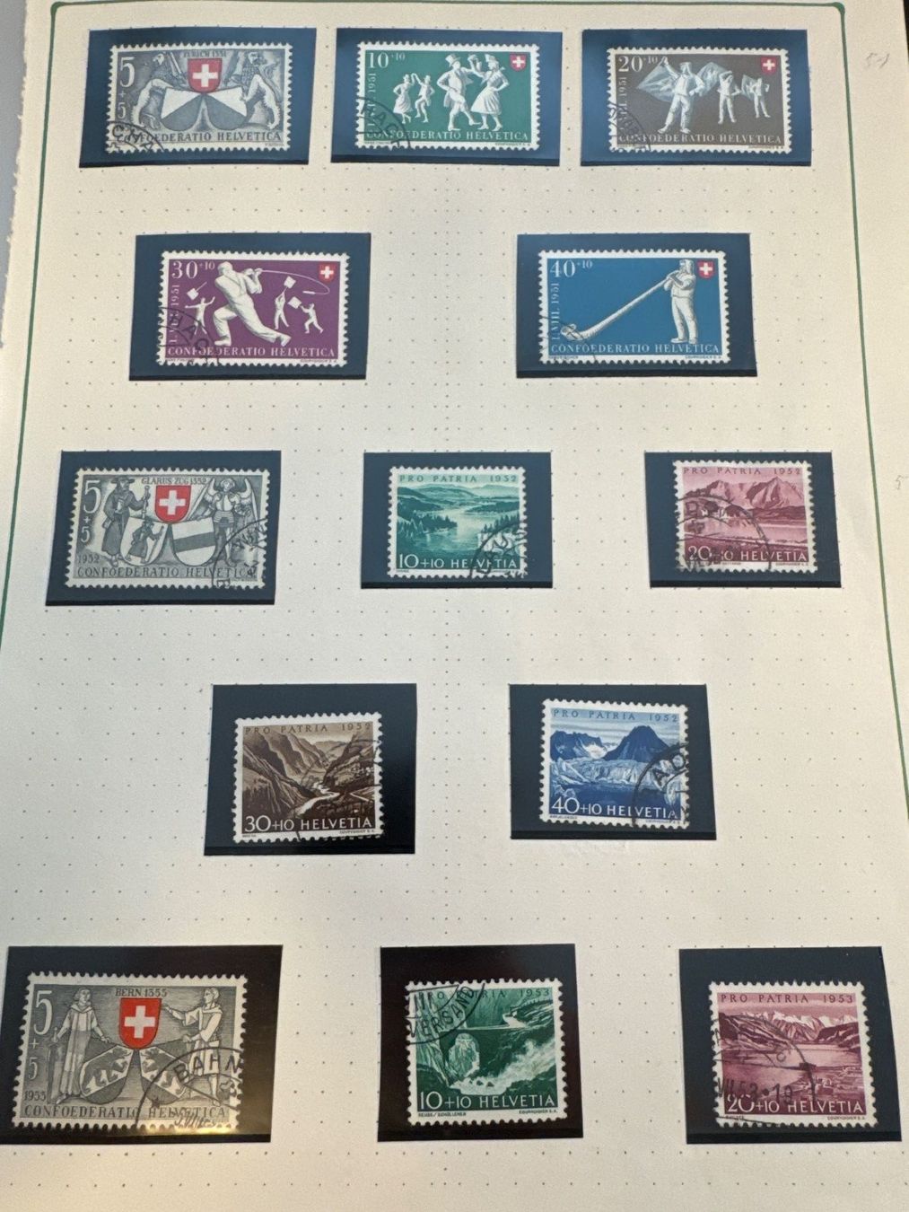Alle Briefmarken: Pro Patria Lot, gestempelt – Gebraucht aus Küssnacht am Rigi von POSTOMASTER 1