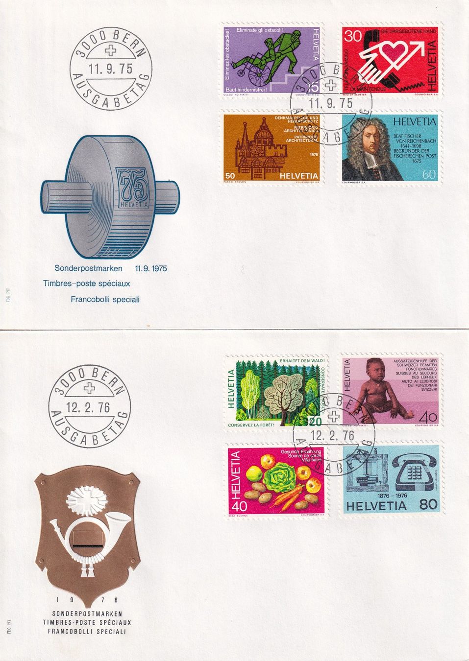 Tutti i francobolli: Lot 8 Briefe FDC 1974 - 1977 – Usato da Rossa venduto da becky05 1