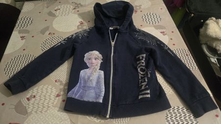 Disney Frozen II Zip Hoodie H&M Blue Size 122/128. 4 years