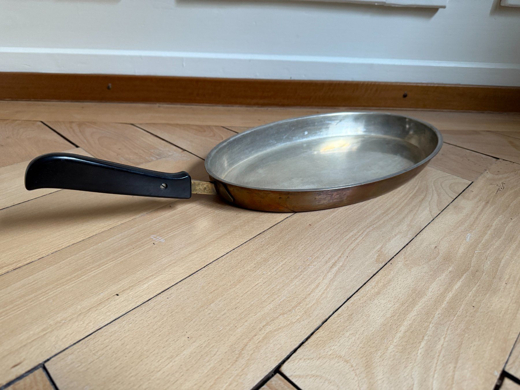 Pfannen: Kupferpfanne versilbert (oval) – Gebraucht aus Zürich von Diazaio