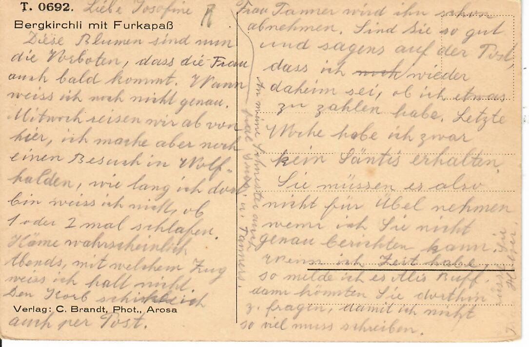 Cartoline postali: Bergkirchli mit Furkapass – Usato da Hochdorf venduto da Ziegel-16 1