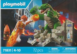 PLAYMOBIL  71831 SUPEREROE CONTRO LUCERTOLA GIGANTE new
